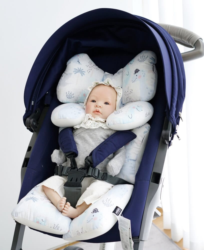 เบาะรองรถเข็น คาร์ซีท ARIBEBE ผ้า MICROMODAL ลายไดโนเสาร์_0